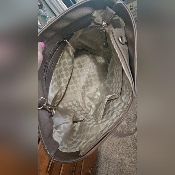 KATE SPADE Cedar Creek Collection Leather Large Tote In Lightbrown/mauve. - Picture 13 of 16